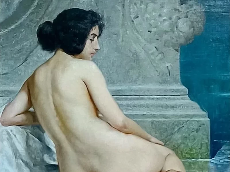 1851-Emilio Magistretti - Nudo femminile di spalle - Civiche Raccolte d'Arte di Palazzo Marliani Cicogna, Busto Arsizio, Milano